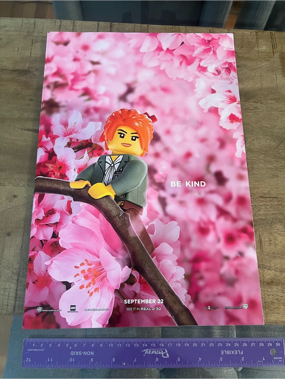 2017 LEGO Movie Poster - 'Be Kind' Pink Floral Design
